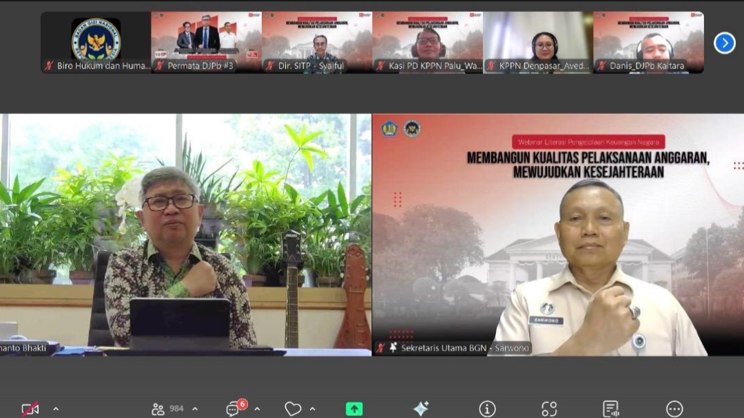 Tingkatkan Kualitas Anggaran, BGN Kota Solok dan Kemenkeu Selenggarakan Webinar Literasi Keuangan