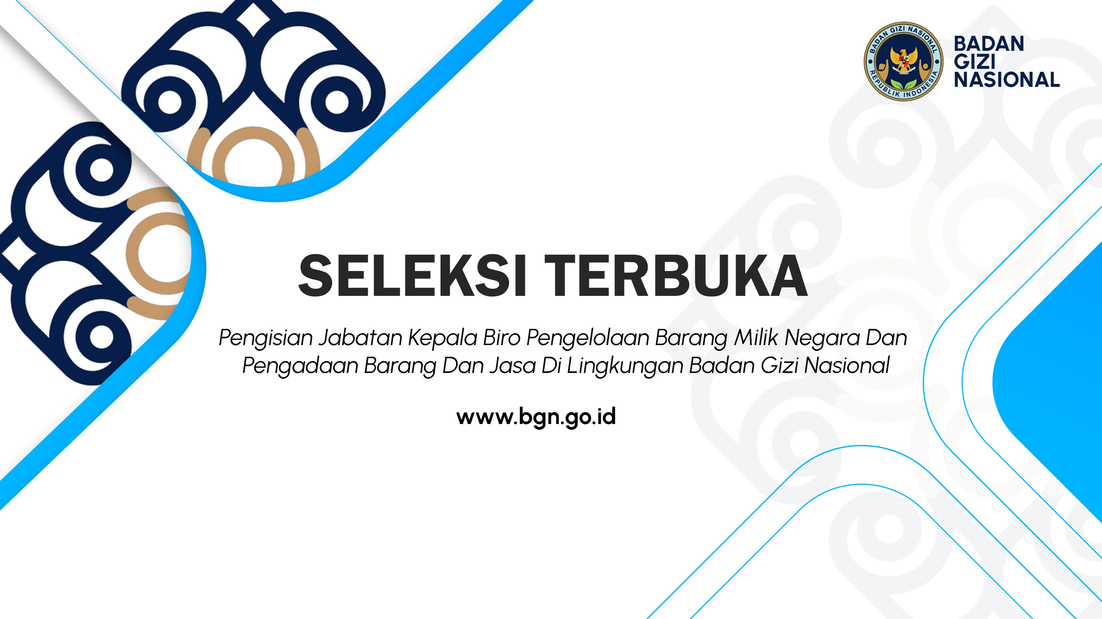 Seleksi Terbuka Pengisian Jabatan Kepala Biro Pengelolaan Barang Milik Negara Dan Pengadaan Barang Dan Jasa Di Lingkungan Badan Gizi Nasional Kota Solok